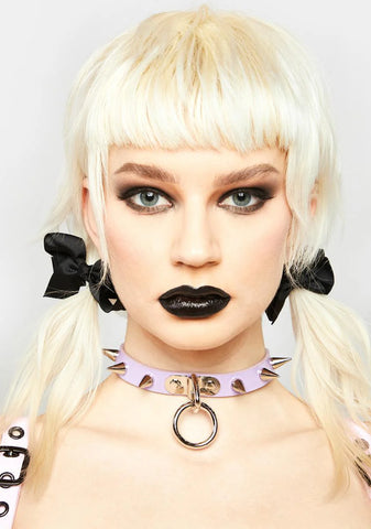 Purple Spiked O-Ring Choker