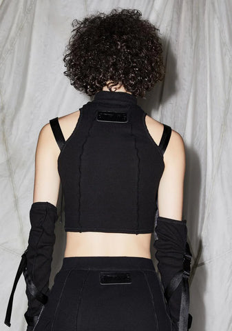 Reverb Strappy Mock Neck Crop Top