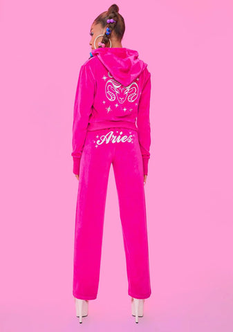 Top Of My Game Velour Track Sweatpants