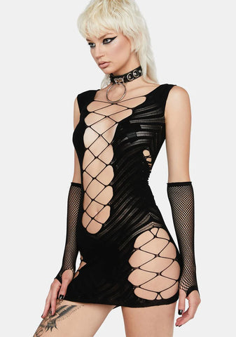 Cut Deep Mini Dress