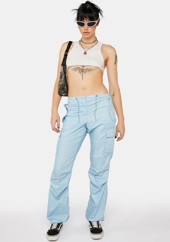 Light Blue Hipster Wind Pants