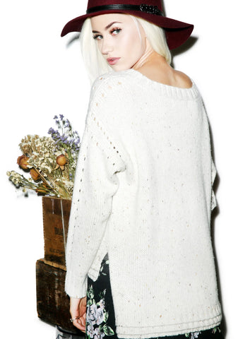Dinner Party Sweater - White