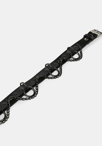 Black Chain & O-Ring Belt