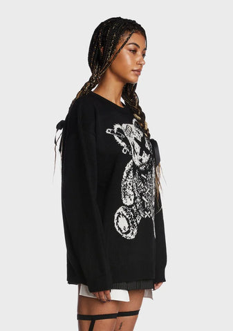 Broken Teddy Bear Knit Sweater