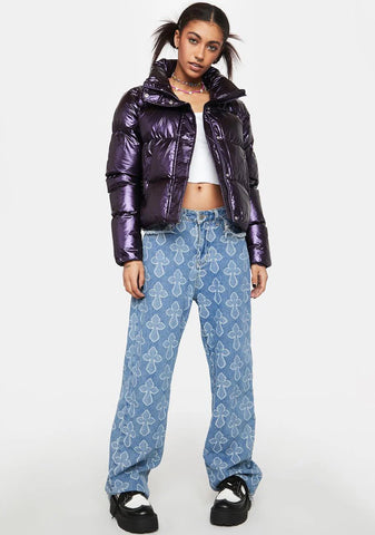 Violet Coco Puffer Jacket