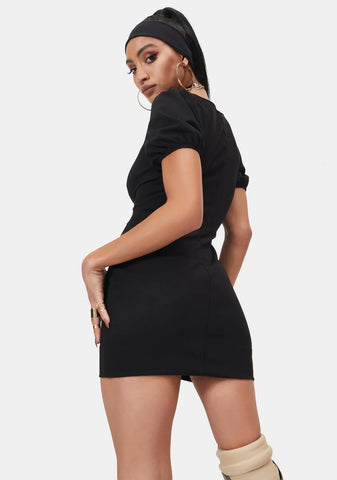 Into the Cosmos Short Sleeve Sweetheart Mini Dress