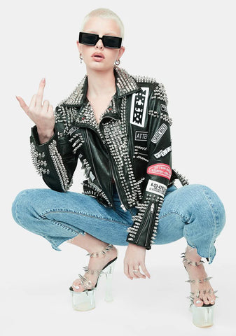 ACDC Studded Moto Jacket