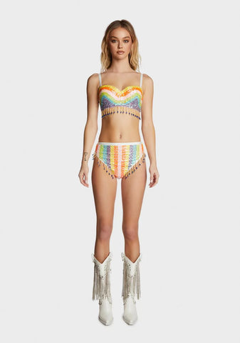 Rainbow Pastel Sequin Set