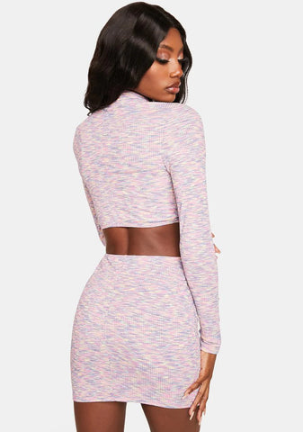 Watch For Her Space Dye Mini Dress