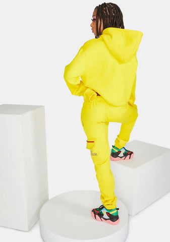 Yellow Fuck Clothes Joggers Set