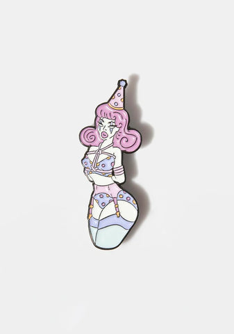 Rope Clown Enamel Pin