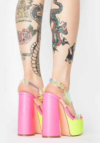 Support Iridescent Heels