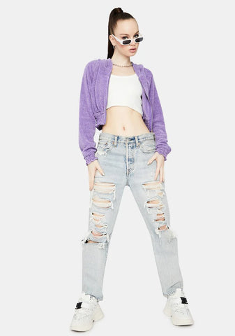 Can I Kick It Cropped Hoodie