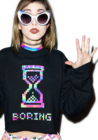 Boring Crop Sweatshirt