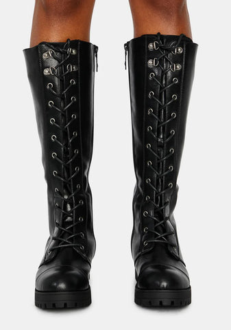 Vandal Tall Combat Boots