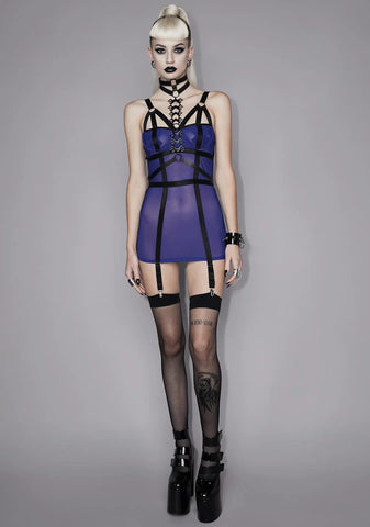 Sacred Order Mesh Mini Dress