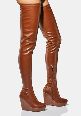 None Of Your Business Wedge Boots