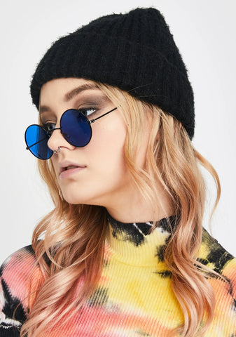 Cool Blue Rounder Sunglasses