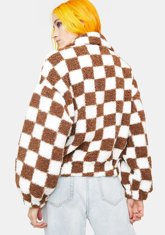 Next Move Sherpa Checkered Jacket
