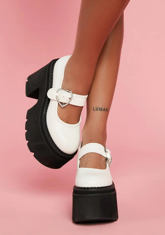 Icy Merry Go Round Platform Mary Janes