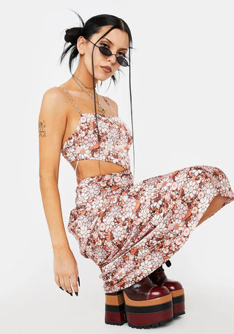On The Market Floral Midi Dress