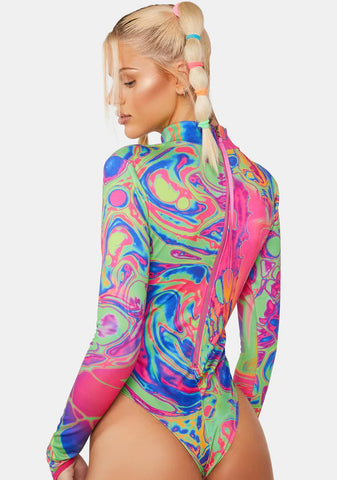 Acid Amoeba Long Sleeve Bodysuit