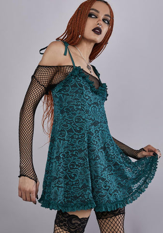 Emerald Faithfully Doomed Lace Dress