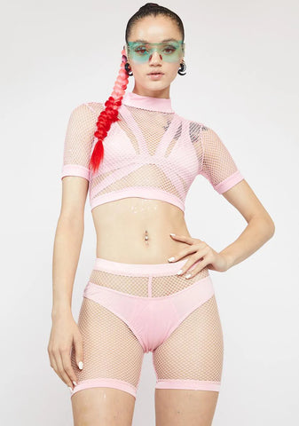 Blush No Favorz Bikini N' Shorts Set