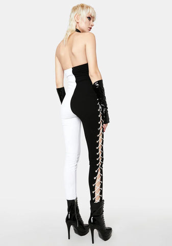 Run The Show Lace-Up Jumpsuit