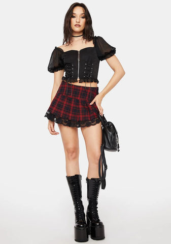 Rock Doll Lace-Up Top