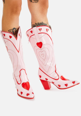 Red Heart Space Cowgirl Boots