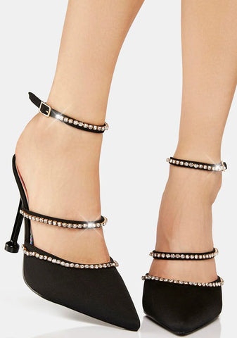 Onyx Over The Top Pointed Heels