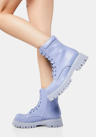 Purple Redoran Padded Combat Boots