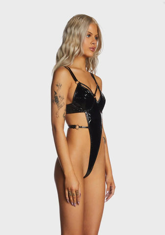 Wicked Cutting It Close Vinyl Bodysuit