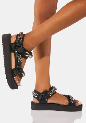Sage Chain Sandals
