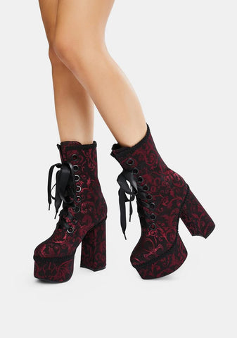 Unfinished Business Brocade Platform Boots