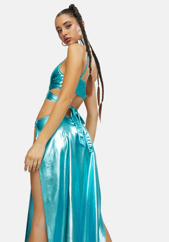 Journey To Atlantis Wrap Crop Top