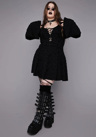 Plus Beyond The Woods Bell Sleeve Dress