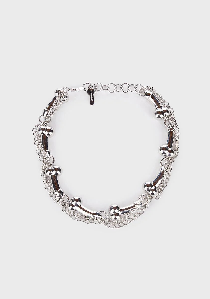 Dick Rhinestone Chain Choker