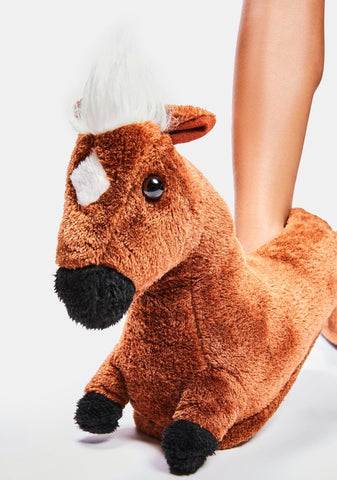 Yay Or Neigh Horse Slippers