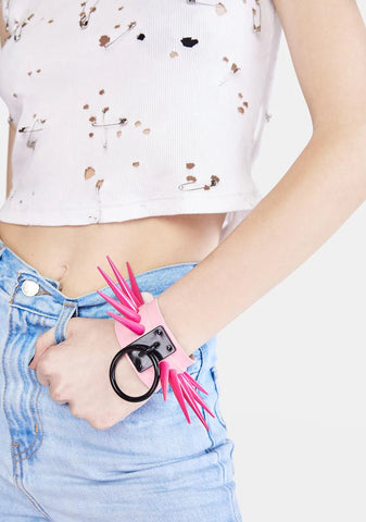 Pink Powerpunk Spiked Cuff