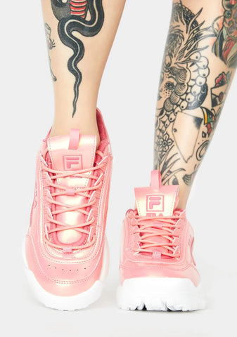 Pink Disruptor II Liquid Luster Sneakers