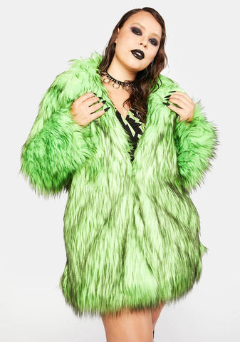 Ur Wanted Dead Or Alive Faux Fur Jacket