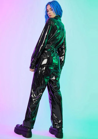 On Tha Fritz Vinyl Jumpsuit