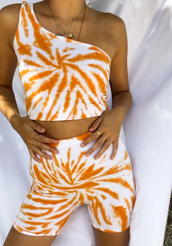 Pastel Tie Dye Aria Biker Shorts