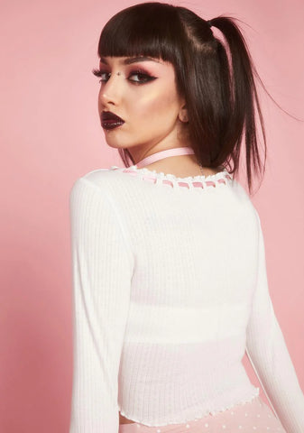 Something About Her Pointelle Top