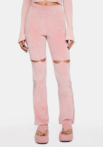 Pink Fuzzy Detachable Pants