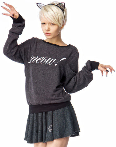 Meow! Baggy Beach Jumper