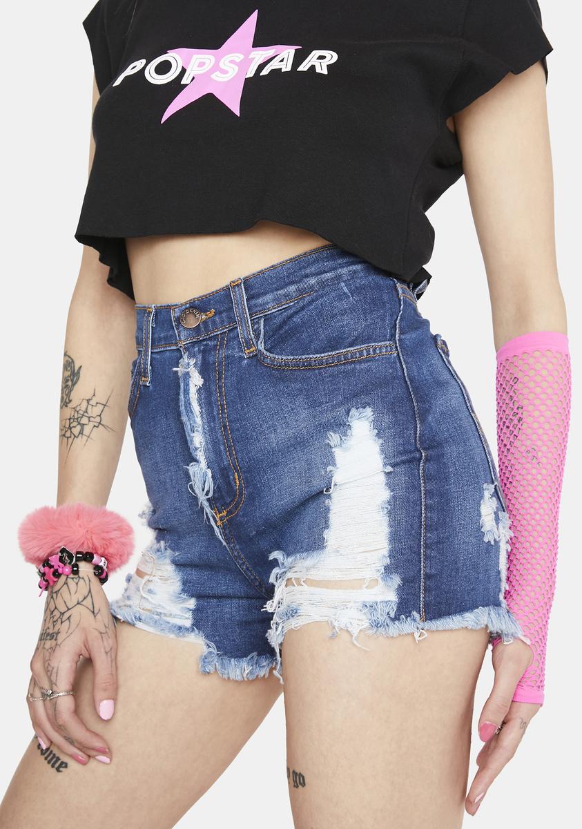 Medium Totally Trashed Denim Shorts