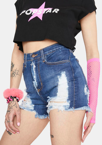 Medium Totally Trashed Denim Shorts